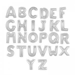 Alphabet Silver Foil Balloon